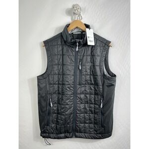 Stio Azura Insulated Vest Mens Size Small  Black Jacket Full Zip Primaloft Logo